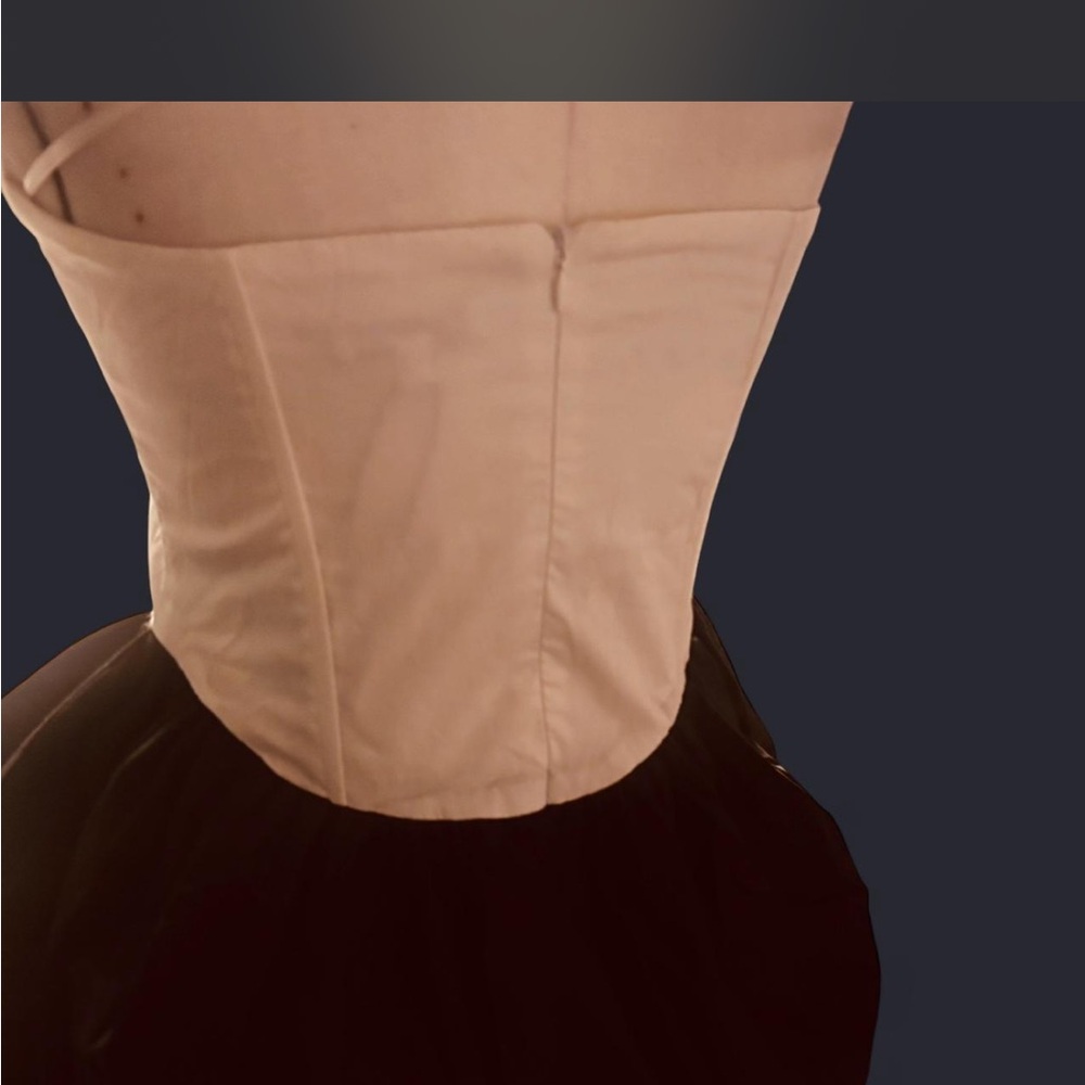 Fashion Nova White Strapless Bustier with Black Bubble Skirt - Picture 6 of 8